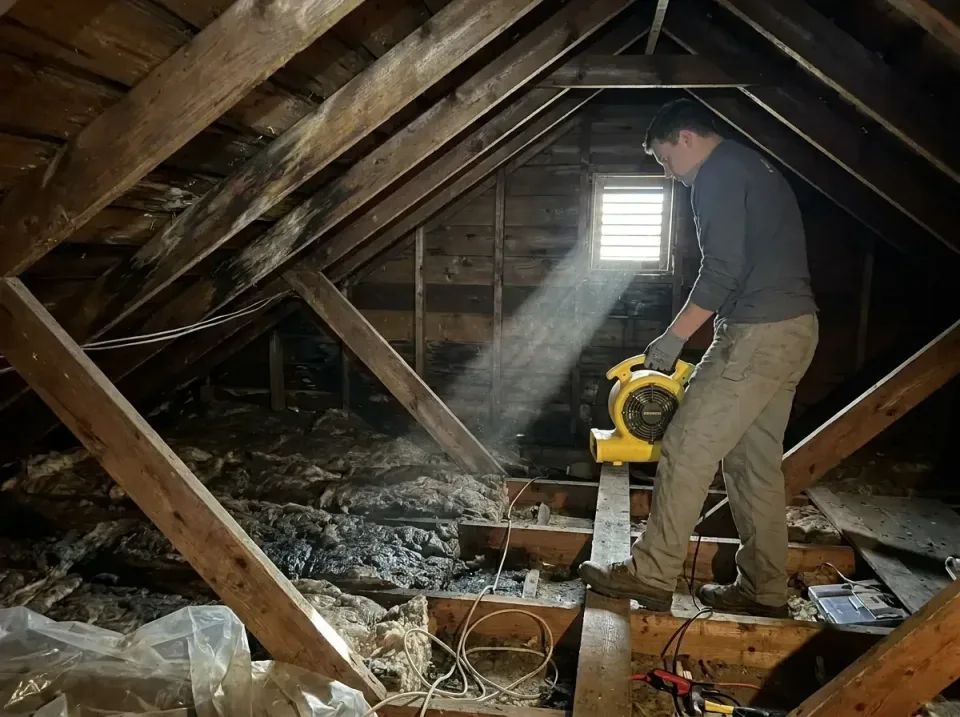 attic-water-damage-drying-proc-007 — frequently asked questions, Emergency Water Extraction & 24/7 Flood Response in Portale…